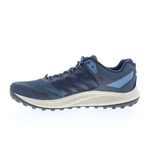 Merrell Nova 3 J037153 Mens Blue Canvas Lace Up Athletic Hiking Shoes