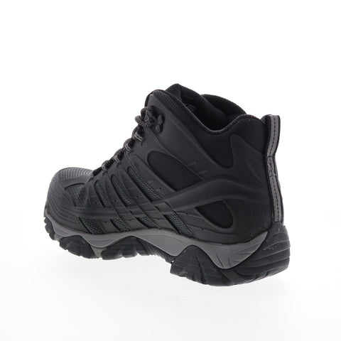 Merrell Moab Velocity Mid WP Carbon Fiber Mens Black Wide Work Boots