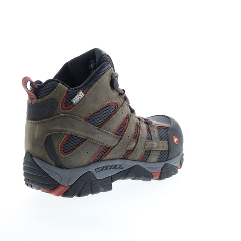 Merrell Moab Vertex Mid Waterproof Composite Toe J11515 Mens Gray Work Boots