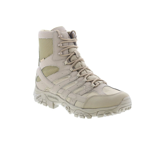 Merrell Moab 2 8" Tactical Waterproof Mens Beige Leather Tactical Boots