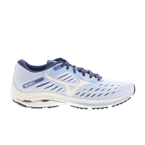 Mizuno Wave Rider 24 J1GD200314 Womens Blue Canvas Athletic Running Shoes