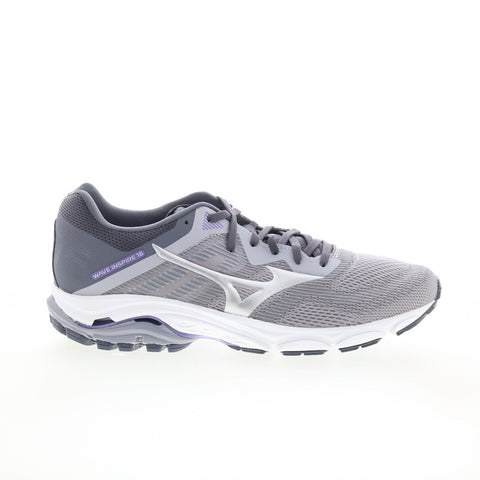 Mizuno Wave Inspire 16 J1GD204403 Womens Gray Mesh Athletic Running Shoes