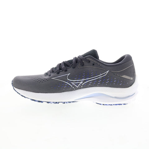 Mizuno Wave Rider 25 J1GD210393 Womens Gray Canvas Athletic Running Shoes