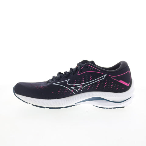 Mizuno Wave Rider 25 J1GD215423 Womens Black Canvas Athletic Running Shoes