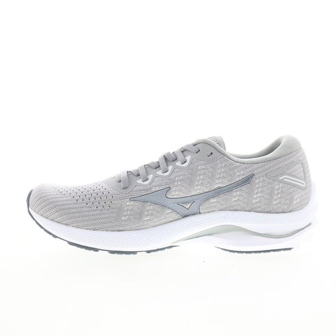 Mizuno Wave Rider 25 Waveknit J1GD217593 Womens Gray Athletic Running Shoes
