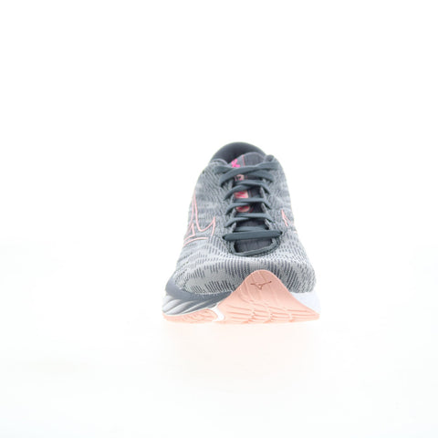Mizuno Wave Rider 26 J1GD225421 Womens Gray Canvas Athletic Running Shoes