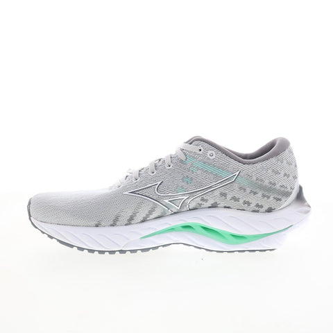 Mizuno Wave Inspire 19 J1GD234424 Womens Gray Canvas Athletic Running Shoes