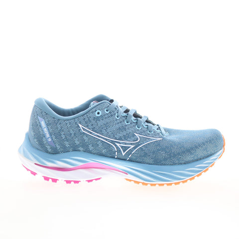 Mizuno Wave Inspire 19 D J1GD234621 Womens Blue Mesh Athletic Running Shoes