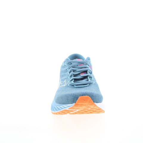 Mizuno Wave Inspire 19 D J1GD234621 Womens Blue Mesh Athletic Running Shoes