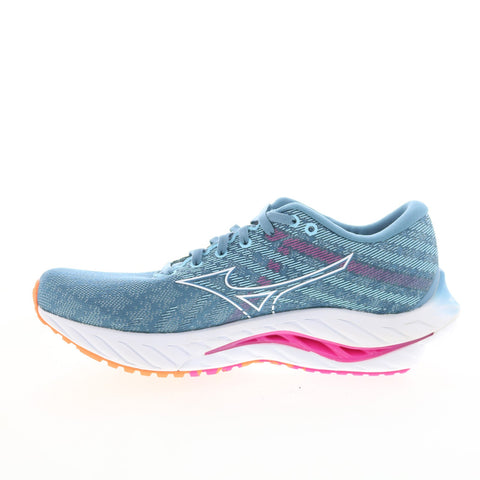 Mizuno Wave Inspire 19 D J1GD234621 Womens Blue Mesh Athletic Running Shoes