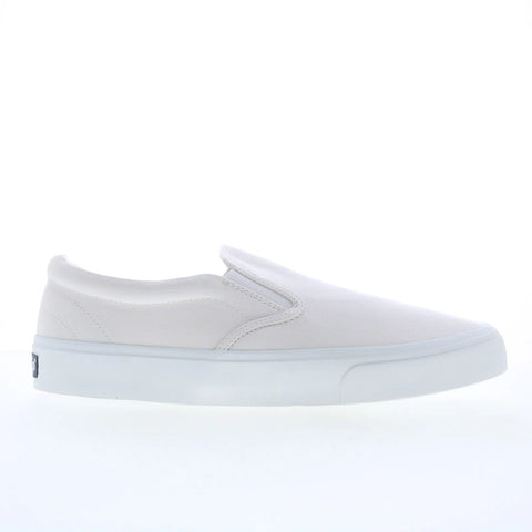 Sebago Jackman 71113XW-911 Mens White Canvas Loafers & Slip Ons Boat Shoes 