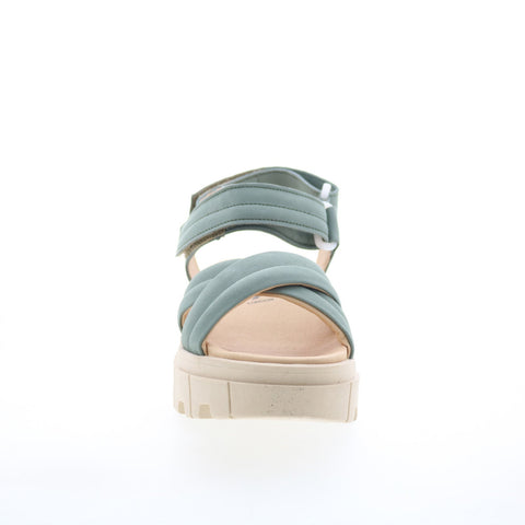 Fly London Jada JADA854FLY-007 Womens Green Leather Strap Sandals Shoes