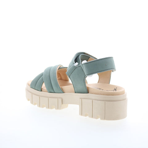 Fly London Jada JADA854FLY-007 Womens Green Leather Strap Sandals Shoes