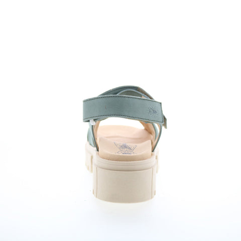 Fly London Jada JADA854FLY-007 Womens Green Leather Strap Sandals Shoes