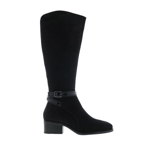 Bos. & Co. Jade Womens Black Suede Zipper Knee High Boots
