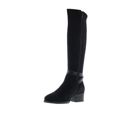 Bos. & Co. Jade Womens Black Suede Zipper Knee High Boots