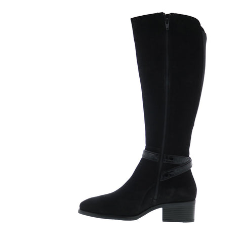 Bos. & Co. Jade Womens Black Suede Zipper Knee High Boots