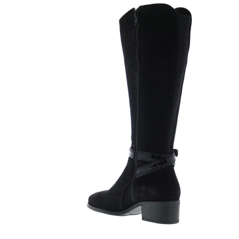 Bos. & Co. Jade Womens Black Suede Zipper Knee High Boots