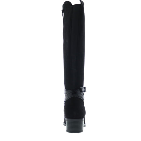 Bos. & Co. Jade Womens Black Suede Zipper Knee High Boots