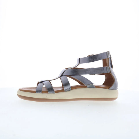 Softwalk Jamaica S2508-033 Womens Silver Leather Gladiator Sandals Shoes