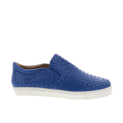 Robert Zur James True Glove Mens Blue Leather Slip On Lifestyle Sneakers Shoes