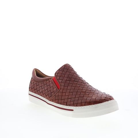 Robert Zur James True Glove Mens Brown Leather Slip On Lifestyle Sneakers Shoes