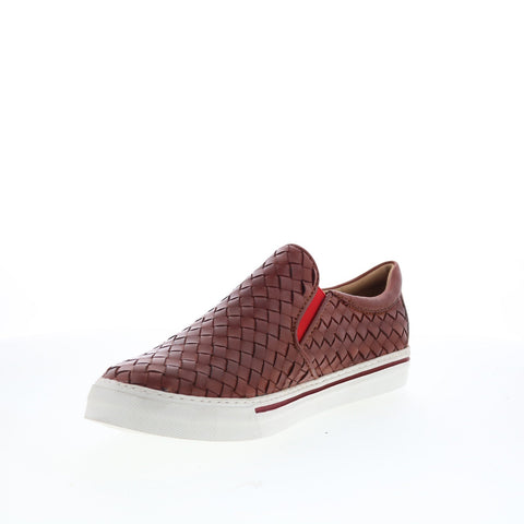 Robert Zur James True Glove Mens Brown Leather Slip On Lifestyle Sneakers Shoes
