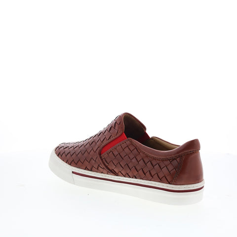Robert Zur James True Glove Mens Brown Leather Slip On Lifestyle Sneakers Shoes