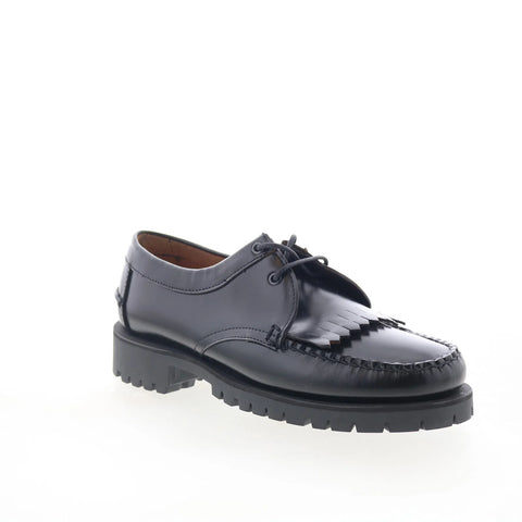 Sebago James Fringe Lug 73111SW-902 Mens Black Loafers & Slip Ons Boat Shoes