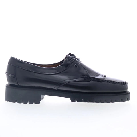 Sebago James Fringe Lug 73111TW Womens Black Loafers & Slip Ons Boat Shoes