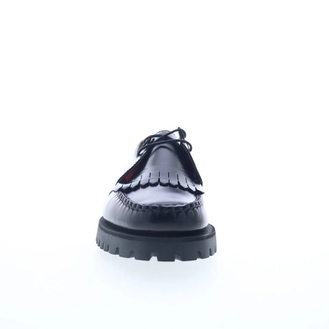 Sebago James Fringe Lug 73111TW Womens Black Loafers & Slip Ons Boat Shoes