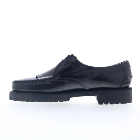 Sebago James Fringe Lug 73111TW Womens Black Loafers & Slip Ons Boat Shoes