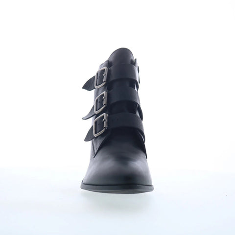 Miz Mooz Janae Womens Black Leather Zipper Ankle & Booties Boots