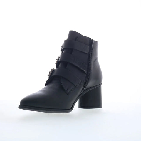 Miz Mooz Janae Womens Black Leather Zipper Ankle & Booties Boots