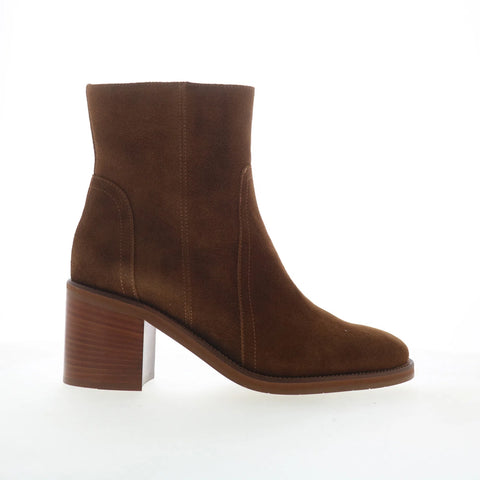 Aquatalia Janella L538834 Womens Brown Suede Zipper Ankle & Booties Boots