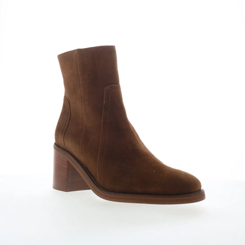 Aquatalia Janella L538834 Womens Brown Suede Zipper Ankle & Booties Boots