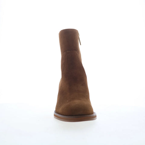 Aquatalia Janella L538834 Womens Brown Suede Zipper Ankle & Booties Boots