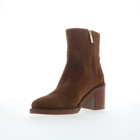 Aquatalia Janella L538834 Womens Brown Suede Zipper Ankle & Booties Boots