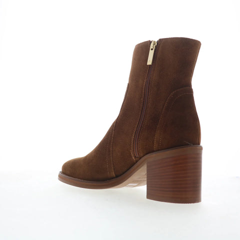 Aquatalia Janella L538834 Womens Brown Suede Zipper Ankle & Booties Boots