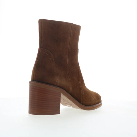 Aquatalia Janella L538834 Womens Brown Suede Zipper Ankle & Booties Boots