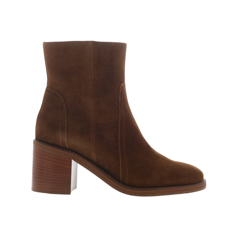 Aquatalia Janella L538834 Womens Brown Suede Zipper Ankle & Booties Boots