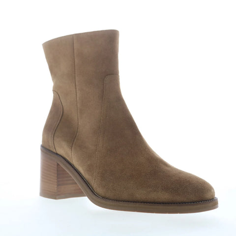 Aquatalia Janella L538856 Womens Brown Suede Zipper Ankle & Booties Boots