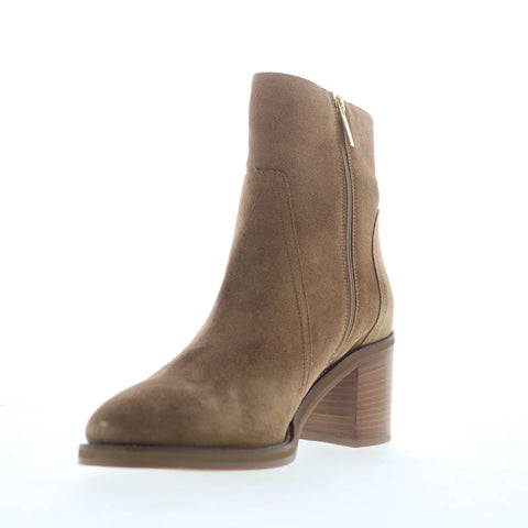 Aquatalia Janella L538856 Womens Brown Suede Zipper Ankle & Booties Boots