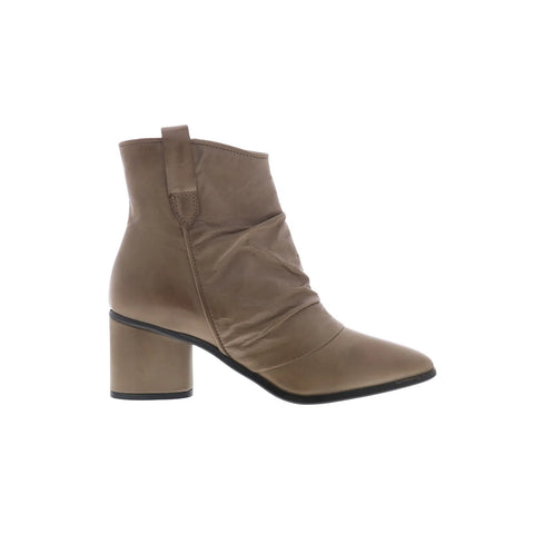Miz Mooz Jared Womens Beige Leather Zipper Ankle & Booties Boots