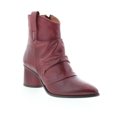 Miz Mooz Jared Womens Brown Leather Zipper Ankle & Booties Boots