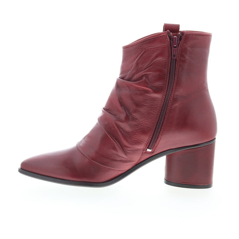 Miz Mooz Jared Womens Brown Leather Zipper Ankle & Booties Boots