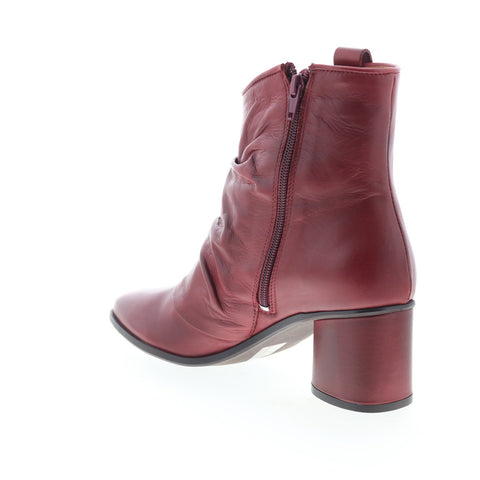 Miz Mooz Jared Womens Brown Leather Zipper Ankle & Booties Boots