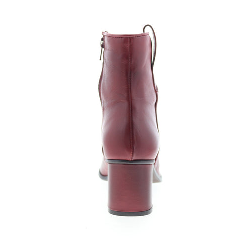 Miz Mooz Jared Womens Brown Leather Zipper Ankle & Booties Boots