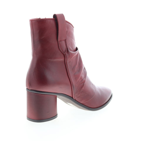 Miz Mooz Jared Womens Brown Leather Zipper Ankle & Booties Boots