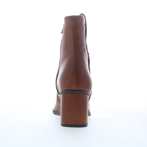 Miz Mooz Jared Womens Brown Leather Zipper Ankle & Booties Boots